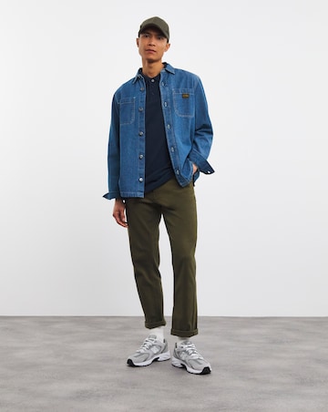 Pure Cotton Pique Polo Long Length- Navy