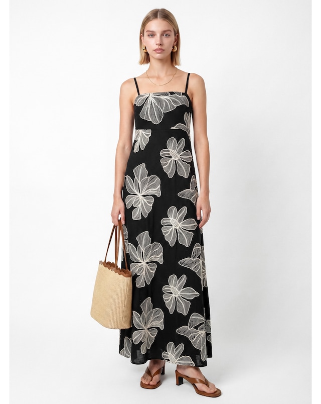 Lovedrobe Embroidered Midaxi Dress