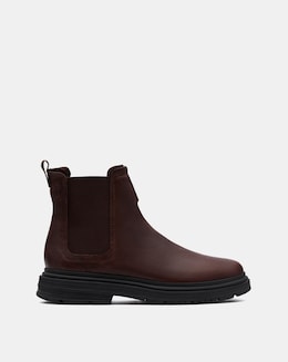 Clarks Badbury Easy Boots - Dark Brown Leather