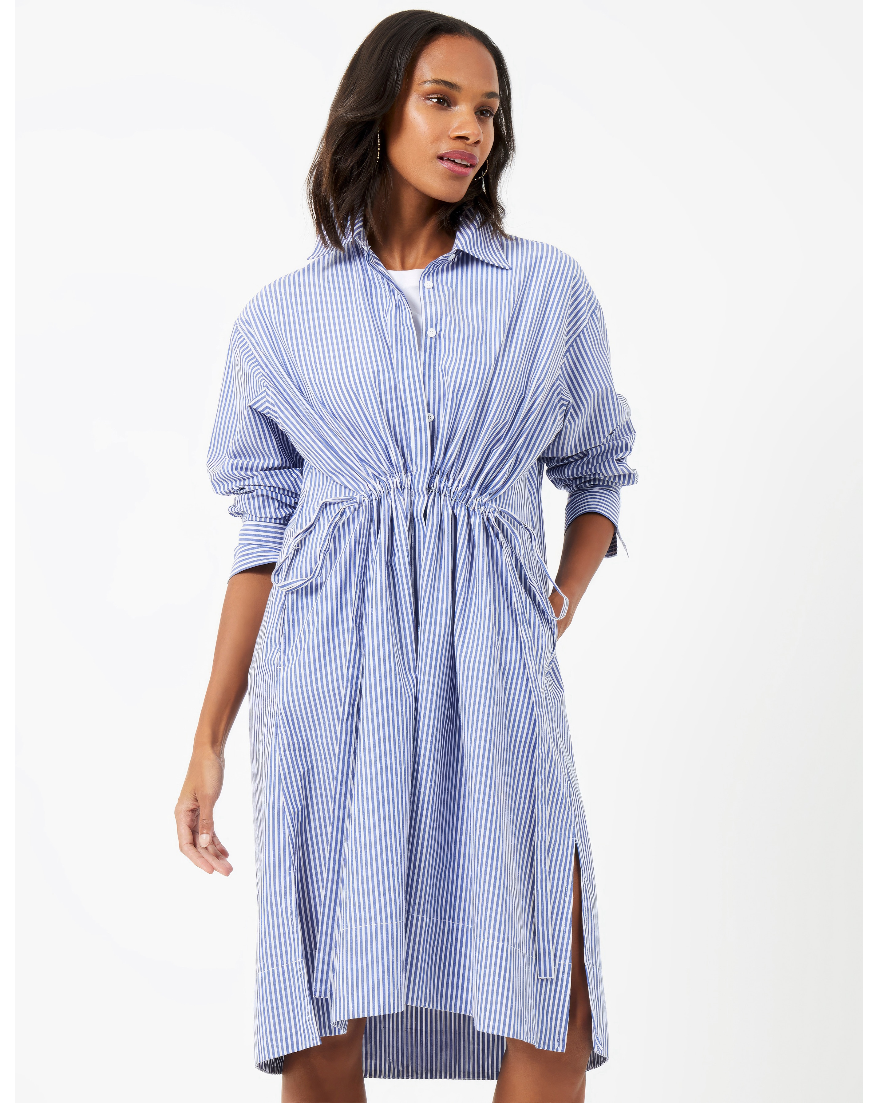 French Connection Rhodes Poplin Shirt Dress | JD Williams