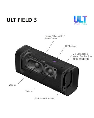 Sony ULT Field 3 Portable Wireless Speaker - Black