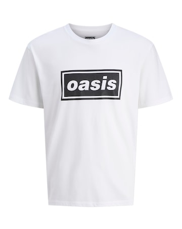 Jack & Jones Oasis Crew Neck T-Shirt - White/Multi