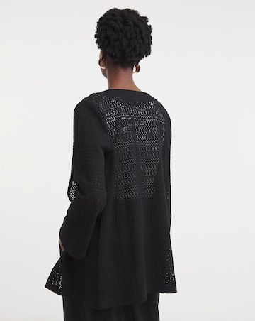 Black Crochet Kimono