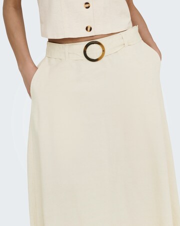 JdY Milan High Waisted Belted Linen Skirt