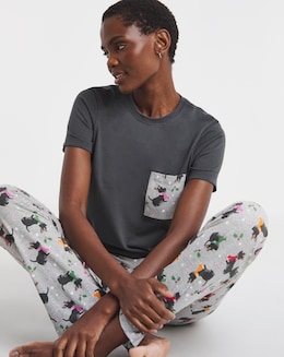 Pretty Secrets Christmas Scottie Dog Value Pyjama Set