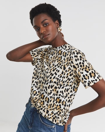 Pure Cotton Leopard Printed T-Shirt