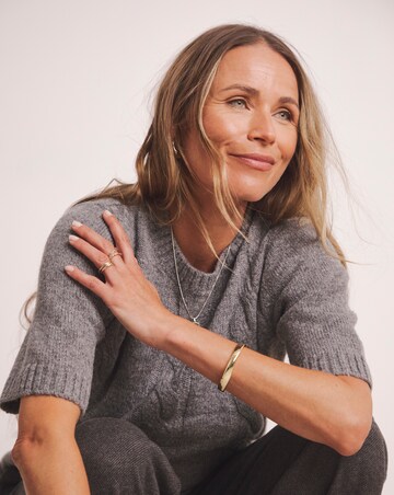 Anthology Cable Knit Short Sleeve Jumper