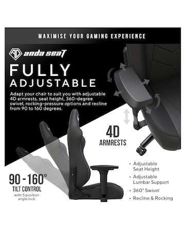 Andaseat Dark Demon Gaming Seat - Black