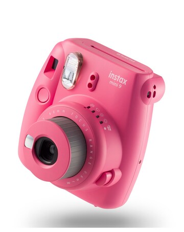 Fujifilm Instax Mini 9 Instant Camera with 10 Shot Macaron Film Pack - Pink