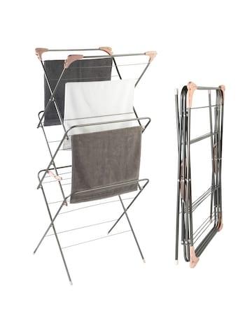 Beldray Pink & Graphite Elegant 3 Tier Clothes Airer 15M