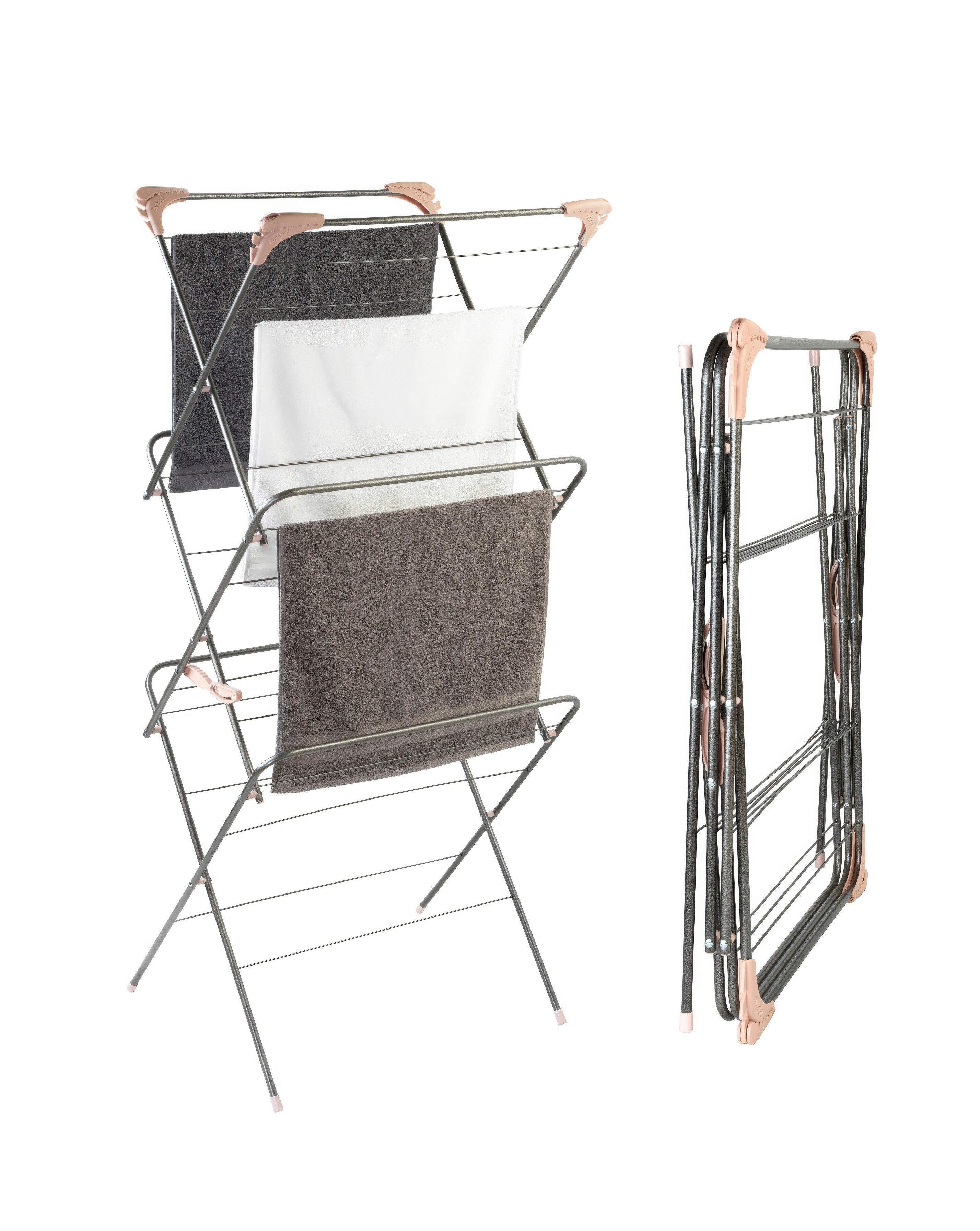Beldray Pink & Graphite Elegant 3 Tier Clothes Airer 15M