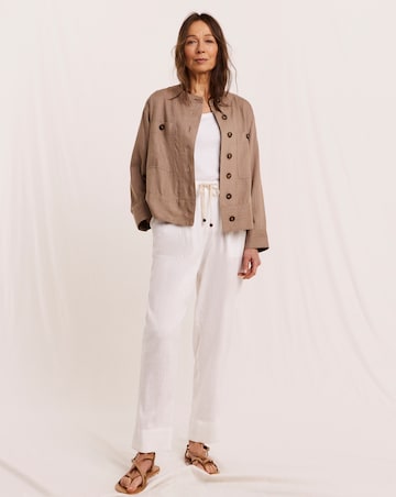 Julipa Petite Tapered Linen Trousers