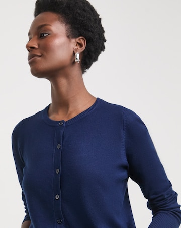 Navy Crew Neck Cardigan