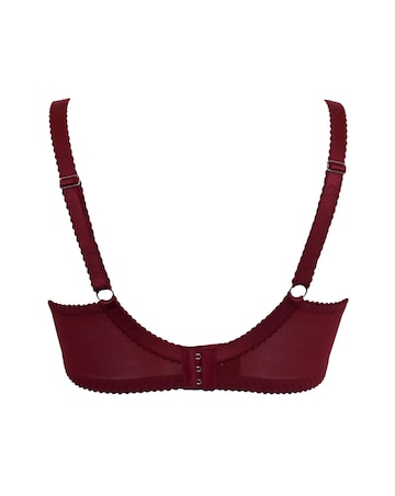 Pour Moi Hollywood Full Cup Wired Non Pad Side Support Bra Burgundy
