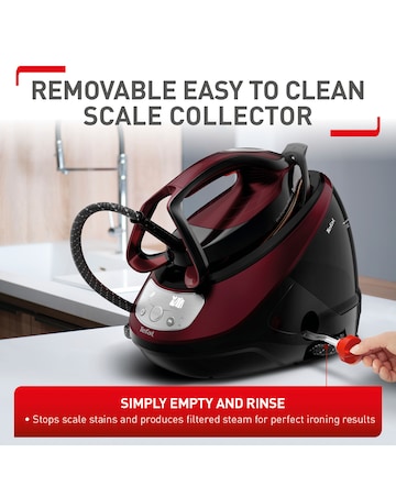 Tefal Steam Generator Iron 1.8L 7.5 Bar Pro Express Protect Black & Burgandy