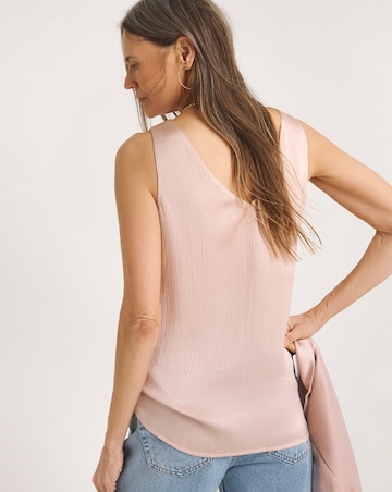 Satin V Neck Vest Top