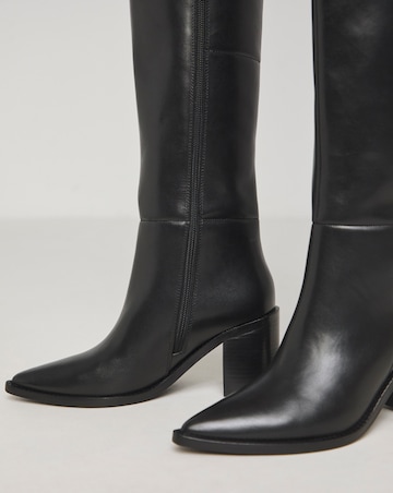 Anthology Yara High Leg Leather Western Boots - Standard Fit (D) & Standard Calf