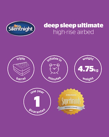 Silentnight Ultimate Deep Sleep High-Rise Airbed with Electric Pump - King