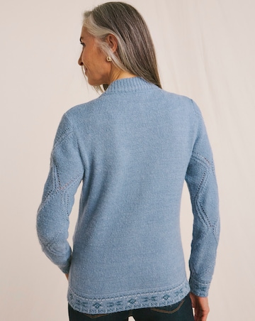 Julipa Zip Up Embroidered Knitted Jacket