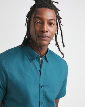 Short Sleeve Teal Oxford Shirt Regular