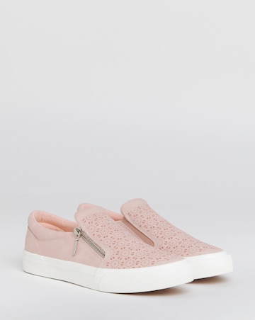 Bramble Zip Detail Slip on Trainer - Extra Wide Fit (EEE)