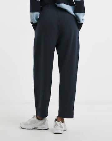 Navy Barrel Leg Cotton Mix Jogger