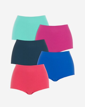Pretty Secrets 5 Pack Cotton Comfort Short Knickers - Cerise Multi