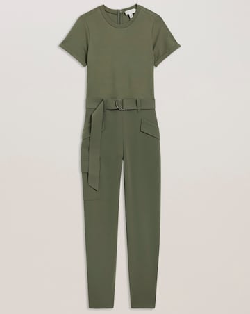 Ted Baker Graciej High Waisted Belted Tapered Cargo Jumpsuit