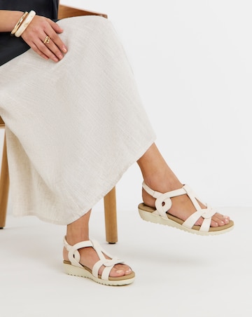 Larisa Twist Detail Comfort Sandals - Extra Wide Fit (EEE)