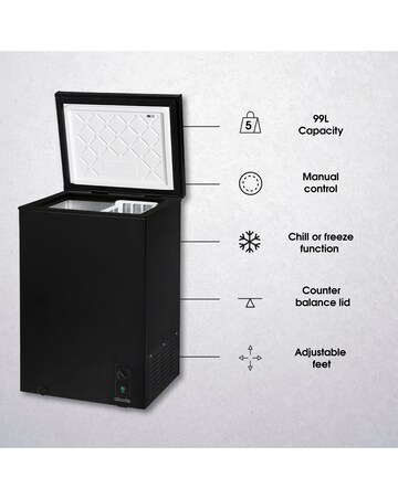 Abode A99CF0E1B Chest Freezer 99L - Black