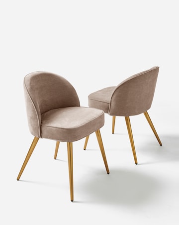 Emilie Chenille Pair of Dining Chairs