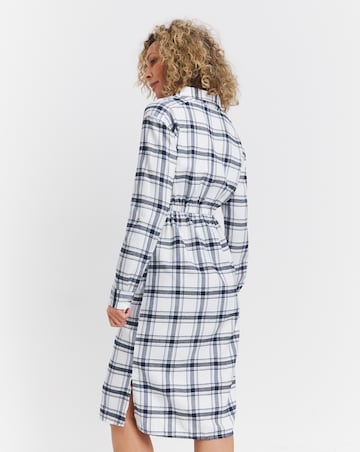 Brushed Check Utility Shirt Dress