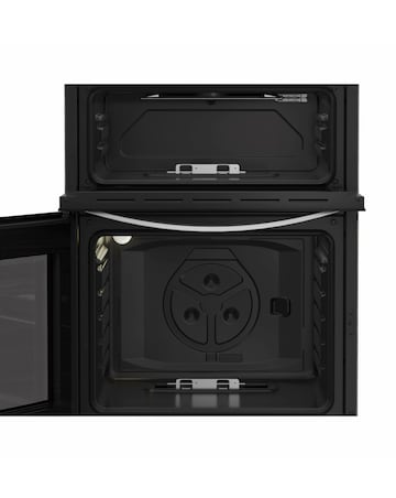 Indesit IDG6GS 60cm Gas Double Cooker - Silver