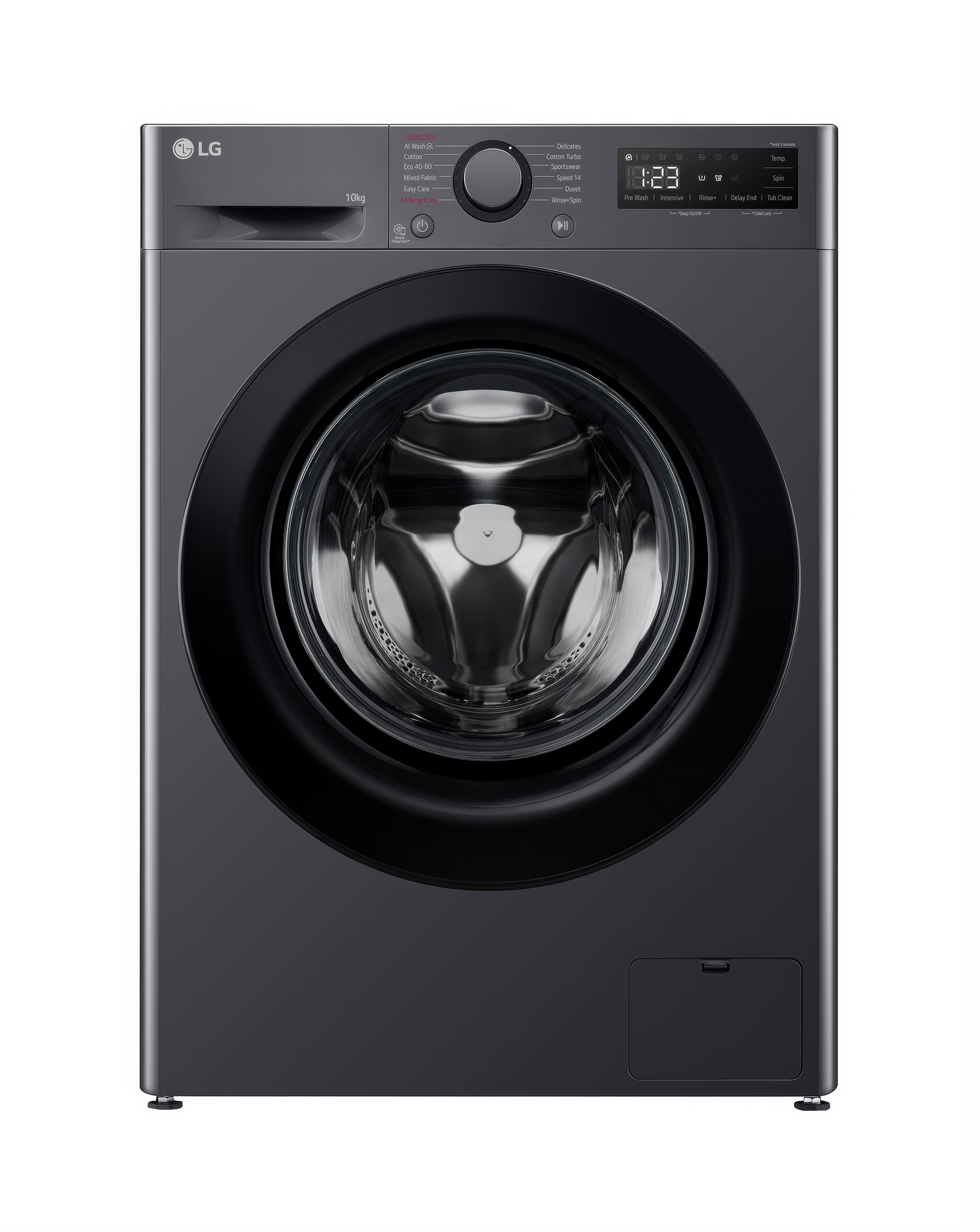LG Turbowash F4Y510GBLN1 10kg Washing Machine - Slate Grey - A Rated