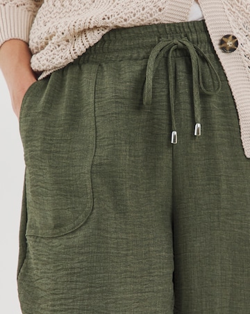 Khaki Textured Tapered Trouser