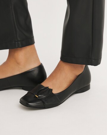 Anthology Meadow Leather Buckle Ballerina - Wide Fit (E)