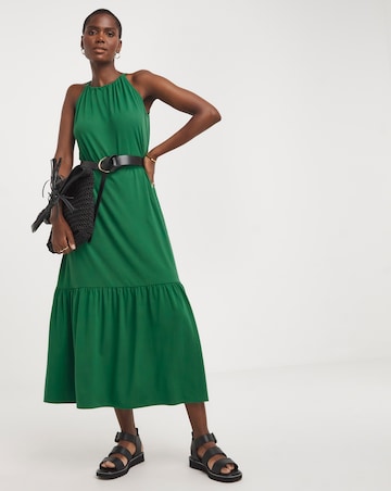 Soft Touch Jersey Halter Neck Maxi Dress