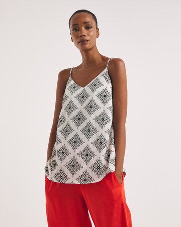 Mono Print Strappy Cami