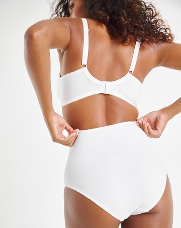 Pretty Secrets (2 Pack) Cotton Lace Full Fit Brief Knickers Black/White