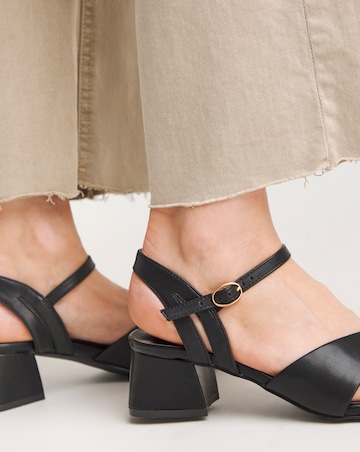 Petunia Crossover Block Heeled Sandals Wide E Fit