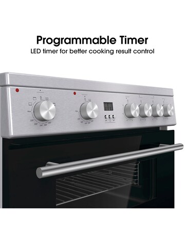 Hisense HDE3211BXUK 60cm Electric Cooker Ceramic Hob - Grey