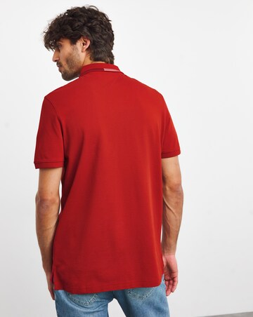 Tommy Hilfiger Dark Red Zip Neck Polo