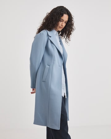 Pale Blue Single Breasted Coat