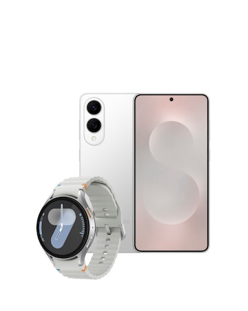 Samsung Galaxy S25 Edge 512GB Silver & Samsung Galaxy Watch7 44mm Silver Bundle