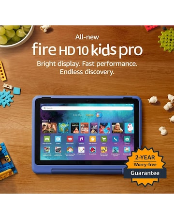 Amazon Fire HD 10 Kids Pro Edition 10.1in 32GB Age 6-12 Tablet - Blue