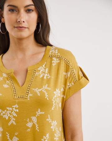 Julipa Lace Notch Neck Top