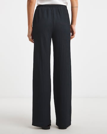 Crinkle Jersey Wide Leg Pull On Trouser