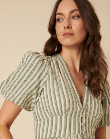 Nobody's Child Green Stripe Starlight Midaxi Dress