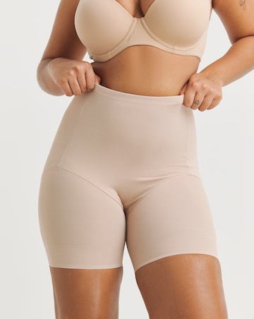 Naomi&Nicole Unbelievable Comfort Firm Control Waistline Bike Pant Beige