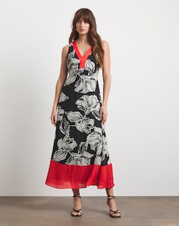 Joanna Hope Sleeveless Border Print Dresses